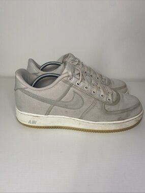 Nike Air Force 1 AF1 Men’s 11 Gray canvas retro sneakers